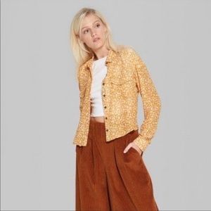 Wild Fable, Yellow Floral Long Sleeve Blouse